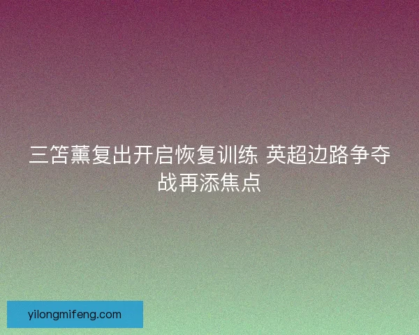 三笘薰复出开启恢复训练 英超边路争夺战再添焦点